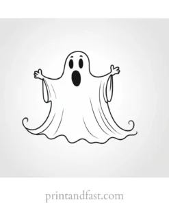 funny ghost coloring page