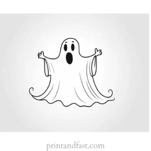 funny ghost coloring page