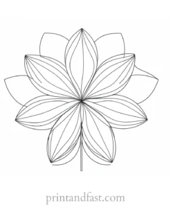 geometric flower coloring page