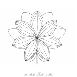 geometric flower coloring page