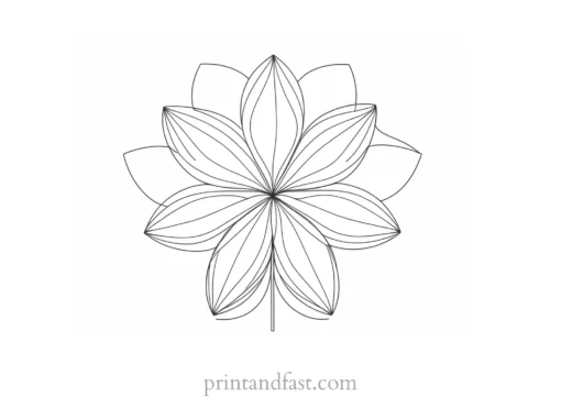 geometric flower coloring page