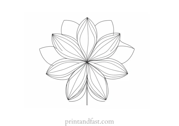 geometric flower coloring page