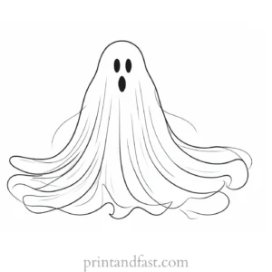 ghost coloring page artwork