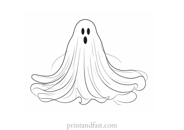 ghost coloring page artwork