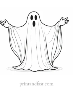 ghost coloring page concept