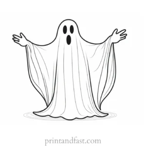 ghost coloring page concept