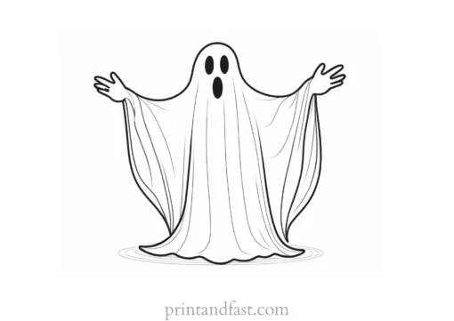 ghost coloring page concept