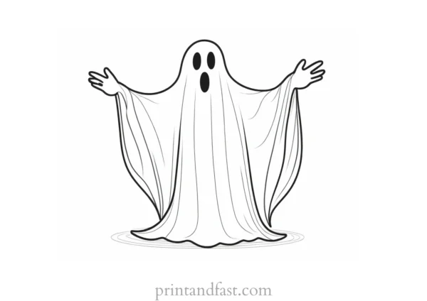 ghost coloring page concept