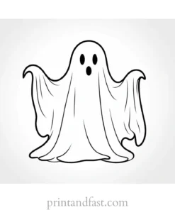 ghost coloring page craft