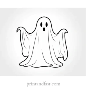 ghost coloring page craft