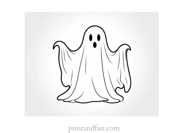 ghost coloring page craft