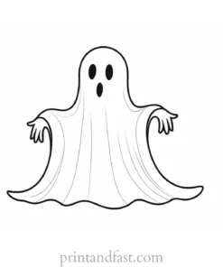 ghost coloring page design