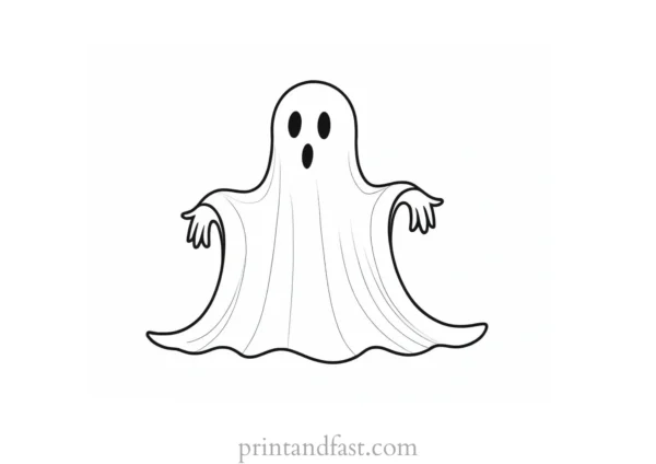 ghost coloring page design