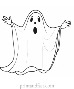 ghost coloring page drawing