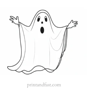 ghost coloring page drawing