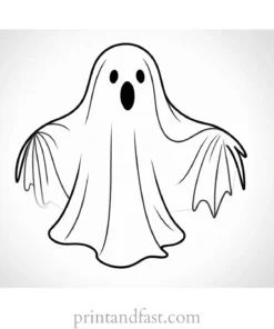 ghost coloring page for kids