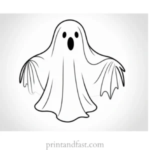 ghost coloring page for kids