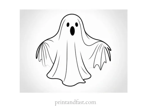 ghost coloring page for kids