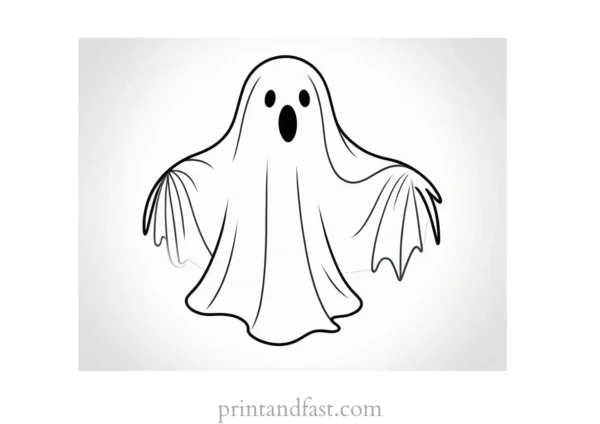 ghost coloring page for kids