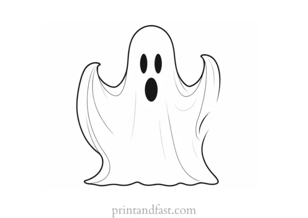 ghost coloring page free