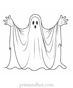 ghost coloring page illustration