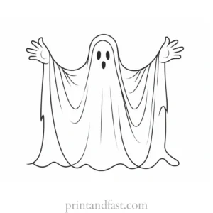 ghost coloring page illustration