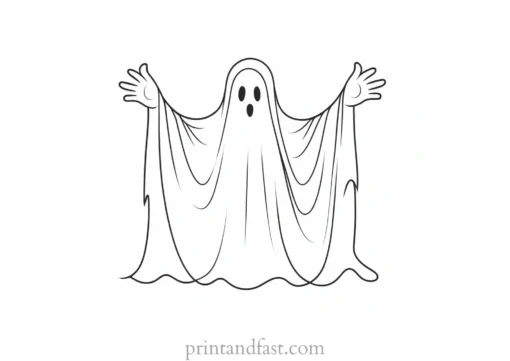 ghost coloring page illustration