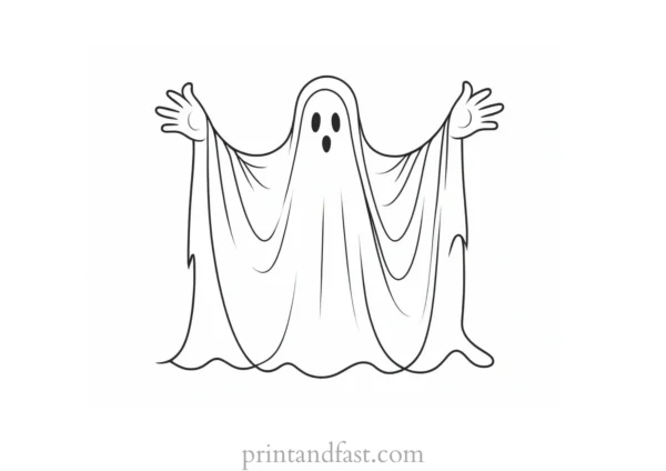 ghost coloring page illustration