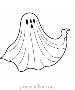 ghost coloring page image