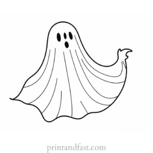 ghost coloring page image