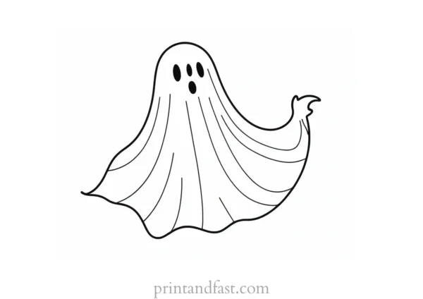 ghost coloring page image