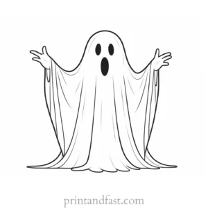 ghost coloring page outline