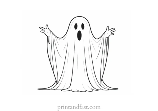 ghost coloring page outline