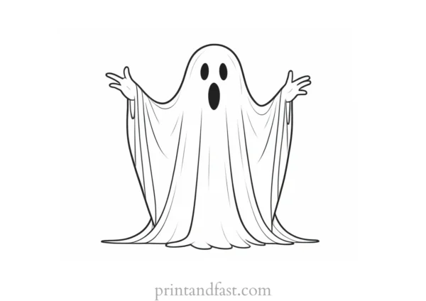 ghost coloring page outline