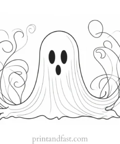 ghost coloring page pattern