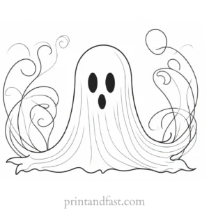 ghost coloring page pattern