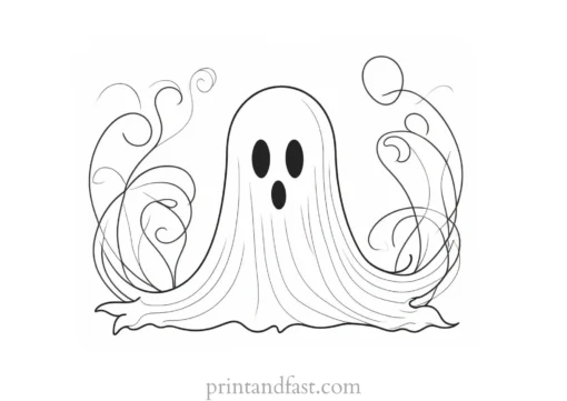 ghost coloring page pattern