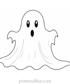 ghost coloring page sketch