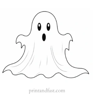 ghost coloring page sketch