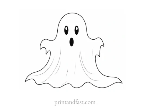 ghost coloring page sketch