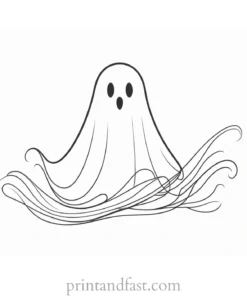 ghost coloring page template