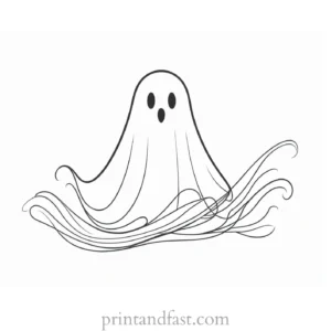 ghost coloring page template