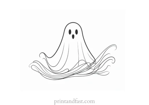 ghost coloring page template