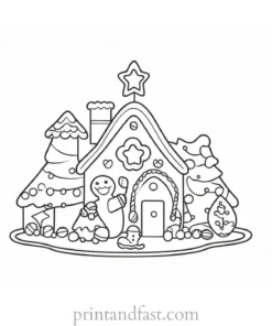 gingerbread coloring page Christmas