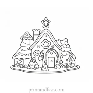 gingerbread coloring page Christmas