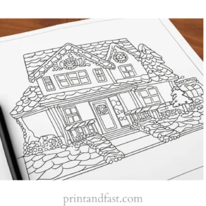 gingerbread coloring page PDF