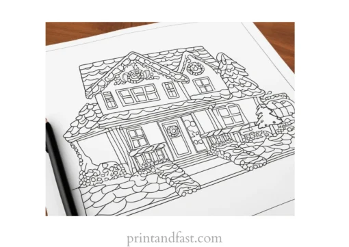 gingerbread coloring page PDF