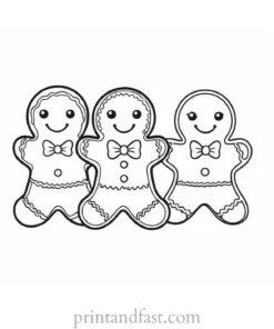 gingerbread coloring page cute