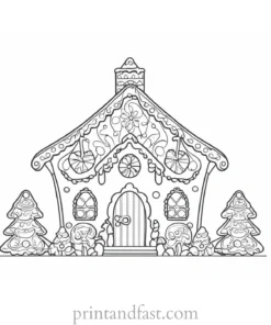 gingerbread coloring page detailed