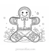 gingerbread coloring page free